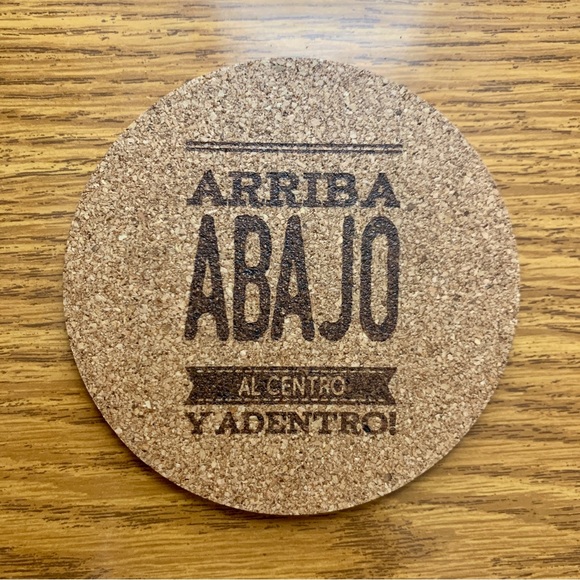 Funny Spanish Alcohol Quote Laser Engraved Cork Coaster - Picture 1 of 6